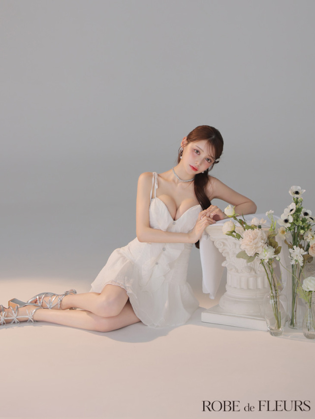 XSサイズあり】サテンフロントシフォンフレアミニキャバドレス(fm4326)