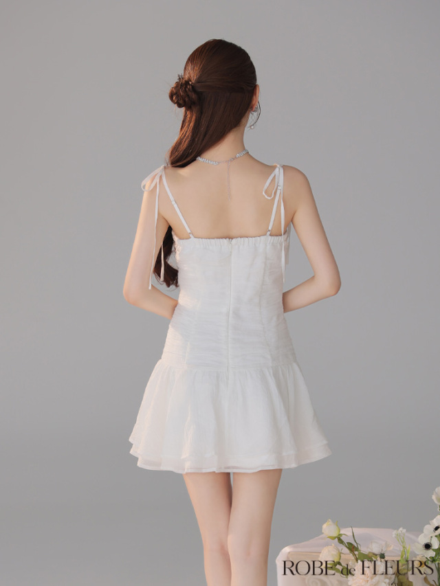 XSサイズあり】サテンフロントシフォンフレアミニキャバドレス(fm4326)