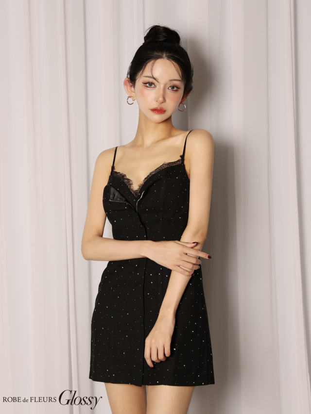 11月上旬頃入荷予定】【XSサイズあり】ビジューキャミタイトミニキャバ