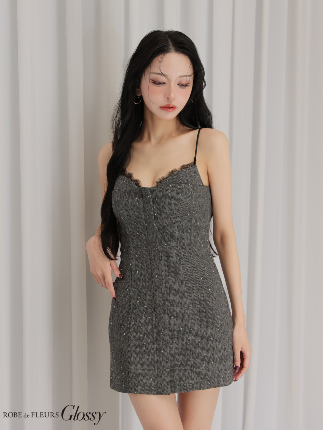 ◆チャピ◆③ 11月上旬頃入荷予定】【XSサイズあり】ビジューキャミタイトミニキャバ