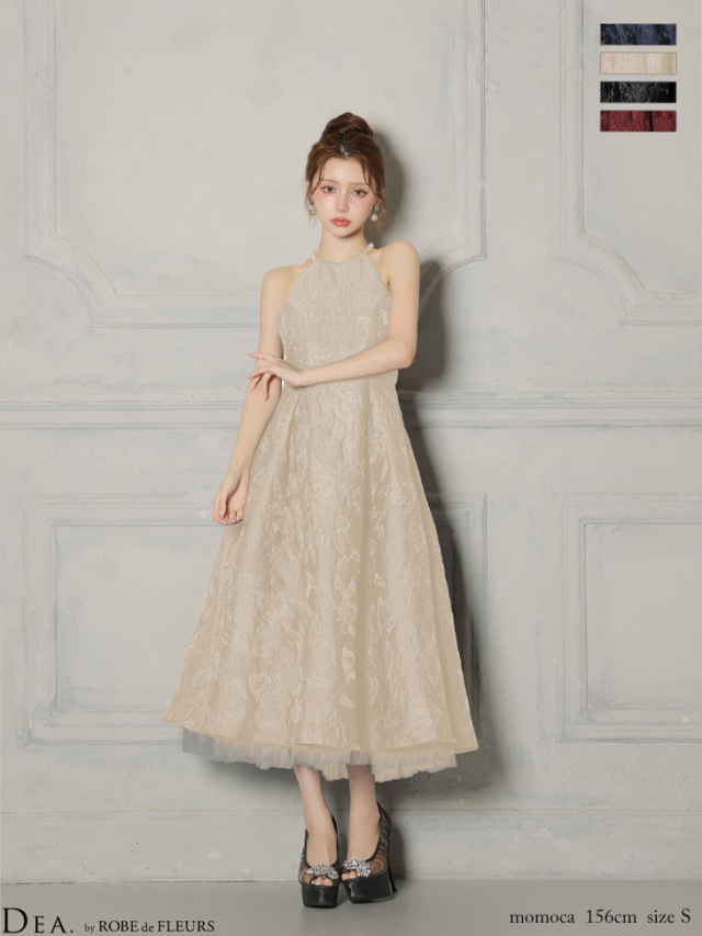 ローブドフルール ブラックハイネックハートボタンセパレートタイトドレス ローブドフルール ブラックハイネックハートボタンセパレートタイト