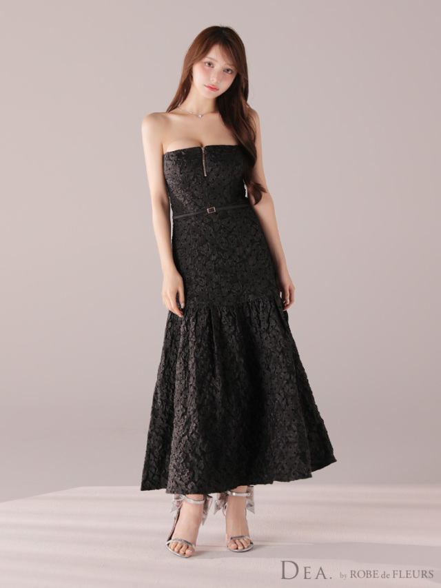 XS～Lサイズあり】ドットジャガードマーメイドロングキャバ