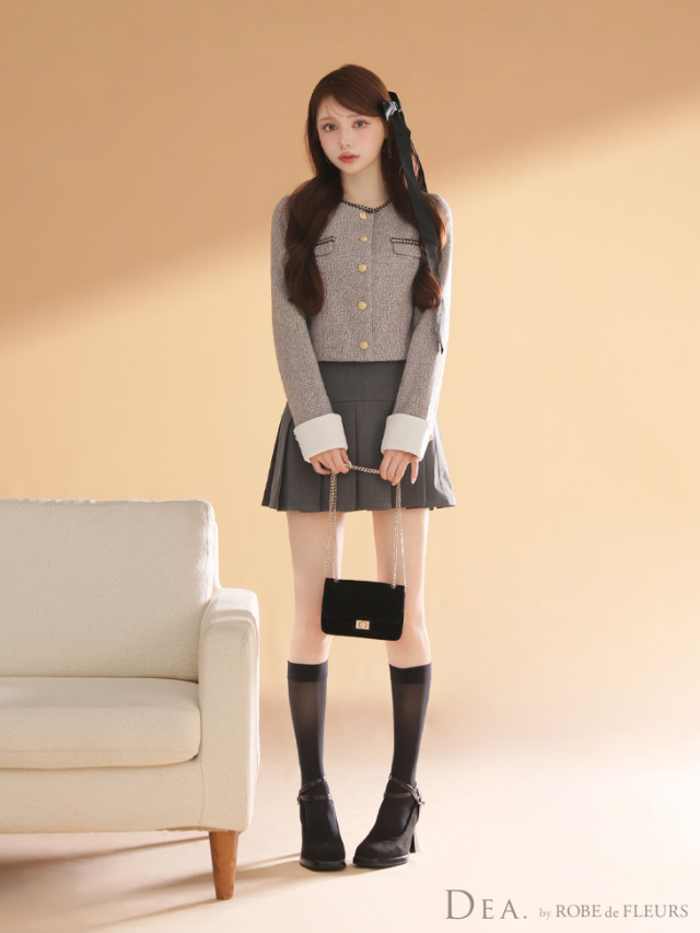 ☆予約商品☆【9月下旬入荷予定】【XSサイズあり】ツイードクラシカル