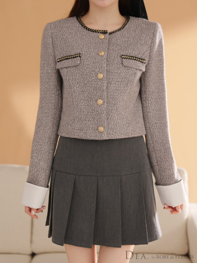☆予約商品☆【9月下旬入荷予定】【XSサイズあり】ツイードクラシカル