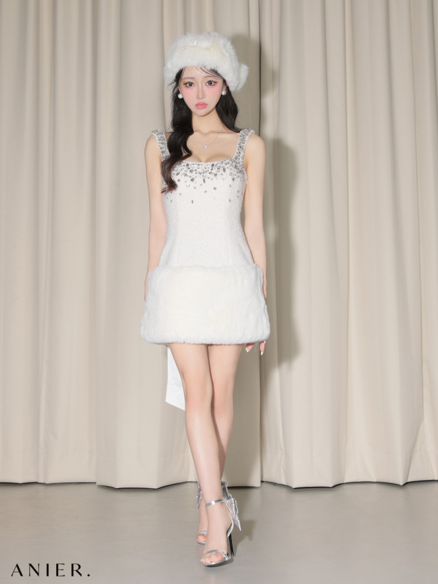 XSサイズあり】Bijou lame tweed mini Santa (anier4045)