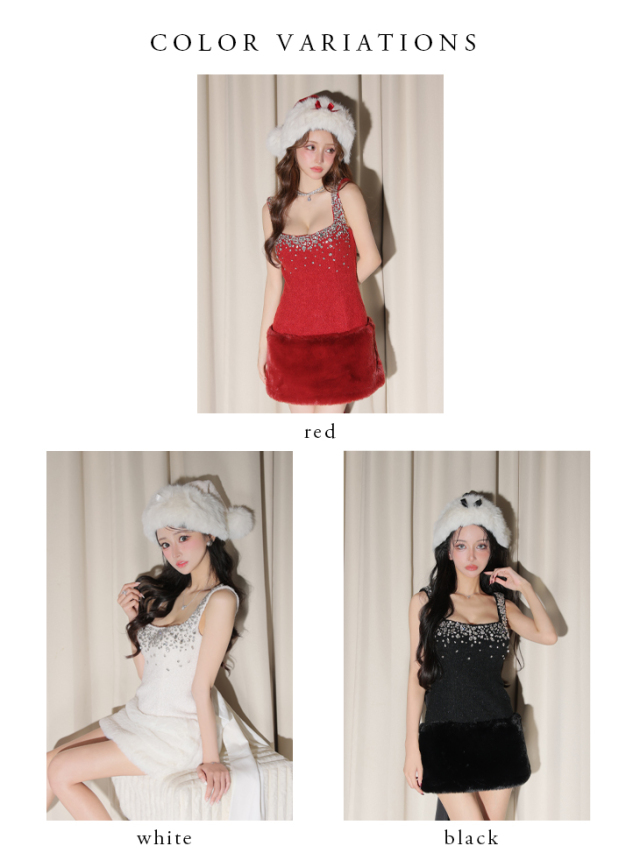 XSサイズあり】Bijou lame tweed mini Santa (anier4045)