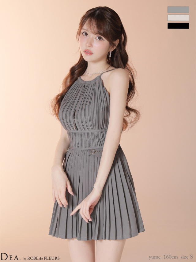 ローブドフルール　グレー M キャバドレス・パーティードレス通販ROBE de FLEURS【ローブドフルール】