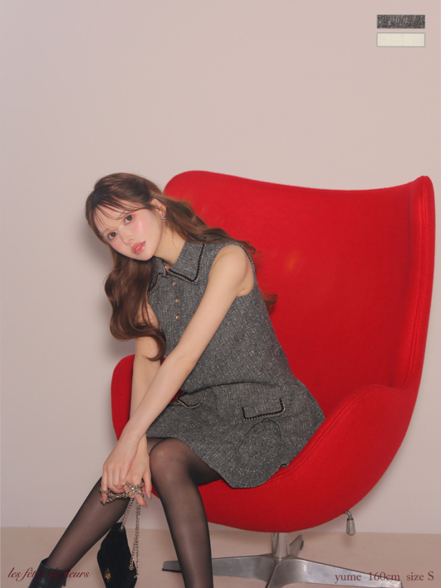 XSサイズあり】Classic tweed mini dress(LF4634)
