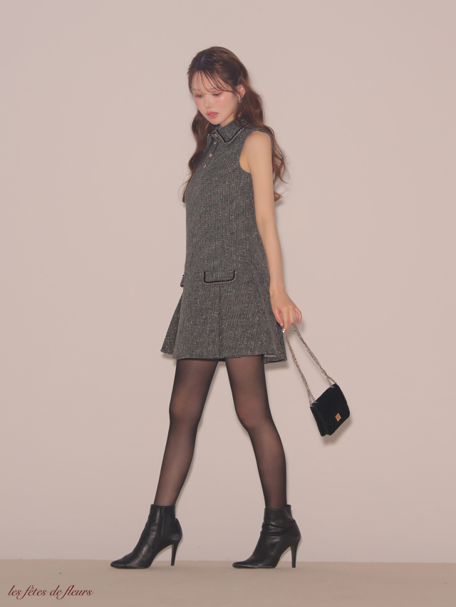 XSサイズあり】Classic tweed mini dress(LF4634)