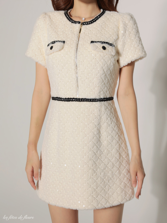 XSサイズあり】Detailed Knit Mini Dress(LF4637)