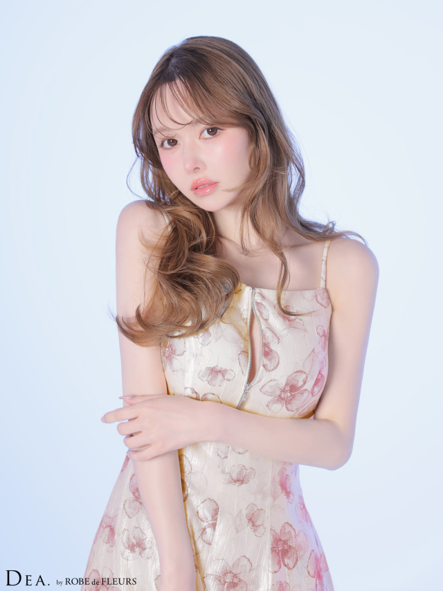 XS～Lサイズあり】バックオープンフラワーサテンフレアロングキャバ