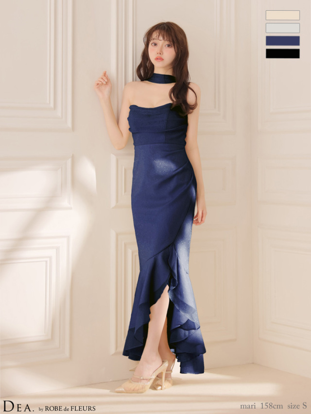 ROBE de FLEURS Glossy 黒マーメイドドレス Sサイズ 予約商品【7月下旬入荷予定】【Glossy by ROBE de FLEURS/グロッシー