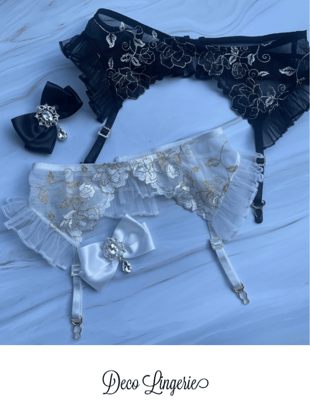 新品同様 森倉 円 刺しゅうアート ランジェリーLingerie Bouquet Flower Motif Lingerie -フルバックセット- | LEMURA