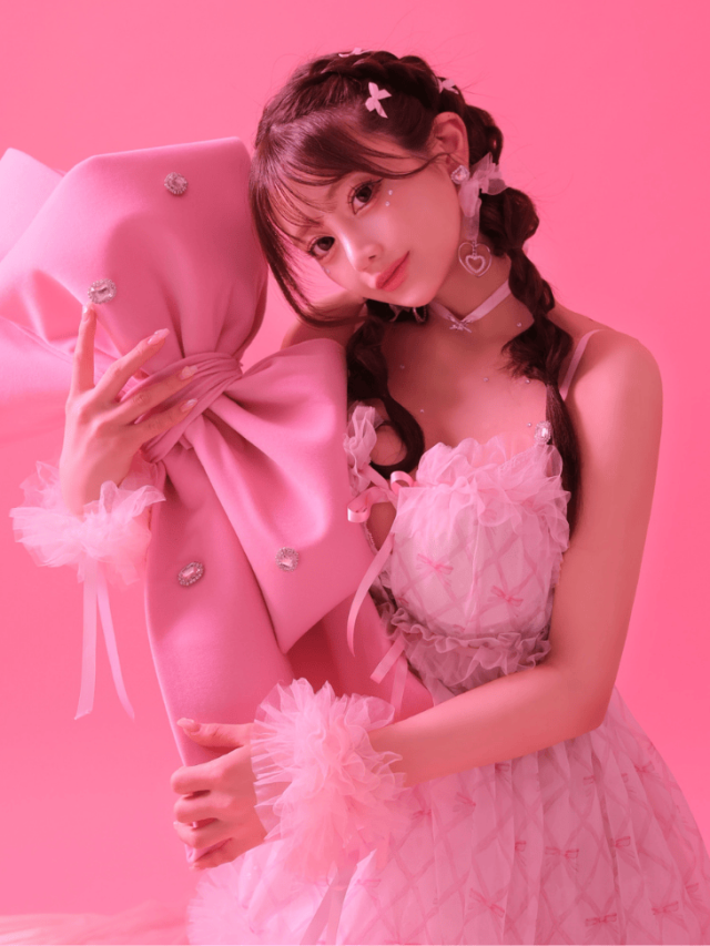 ◆KAREN MILLEN◆ リボンディテール ロゼット織り ドレス / pink Rent Karen Millen Pink Dress | By Rotation UK