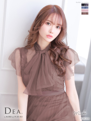 【Lサイズあり】Pleats Tulle Maxi Dress（DE2435）