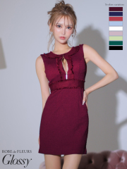 【XSサイズあり】ジッパー×シンプルミニキャバドレス【ストレッチあり】(GL2762)/burgundy
