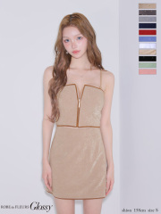 【XS～Lサイズあり】スタッズ×キルティングセットアップキャミキャバドレス(GL2896)