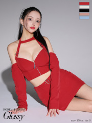 AR23807＊シフォンオフショルダーセットアップドレスlvS