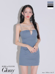 ★一部予約商品★【8月上旬入荷予定】【XSサイズあり】デコルテビジューバストカットシンプルタイトミニキャバドレス(GL3590)