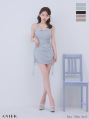 ★予約商品★【5月上旬頃入荷予定】【XSサイズあり】　glitter drape couture mini dress（anier4073）