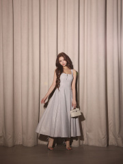 ★予約商品★【11月下旬頃入荷予定】【Lサイズあり】charmer jacquard back ribbon long dress(LF4635)