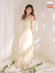 【XS〜Lサイズあり】ストレッチギャザーシフォンロングキャバドレス(DE4655)