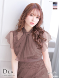 【Lサイズあり】Pleats Tulle Maxi Dress（DE2435）