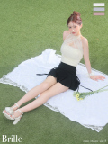【XS～Lサイズあり】Soleil de brille setup dress (brille3386)/ivory