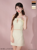 ★一部予約商品★【8月下旬頃入荷予定】【XSサイズあり】バストリボンキュートセットアップタイトミニキャバドレス(fm3453)