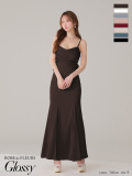【XS～Lサイズあり】サテンバストビジューロングキャバドレス(GL3768)