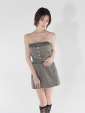 【XSサイズあり】ツイルキャミセットアップミニキャバドレス(GL3961)