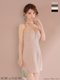 ★予約商品★【7月下旬入荷予定】【XSサイズあり】2wayネックリボンバストジップミニキャバドレス(fm4111)