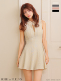 ★予約商品★【7月下旬入荷予定】【XS～Lサイズあり】襟付きシンプルラメフレアミニキャバドレス(fm4212)