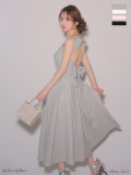 【Lサイズあり】charmer jacquard back ribbon long dress(LF4635)