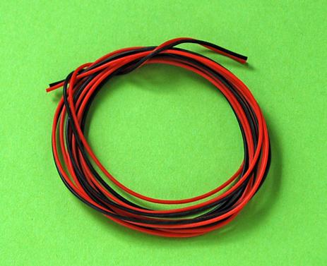 シリコンワイヤー (30AWG) 赤・黒 各1m計2m