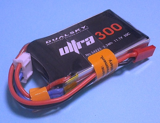 Dualsky 50C放電 11.1V300mAh XP03003ULT 黒