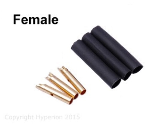 Hyperion ２．０mm ショート金コネクター メス ３個