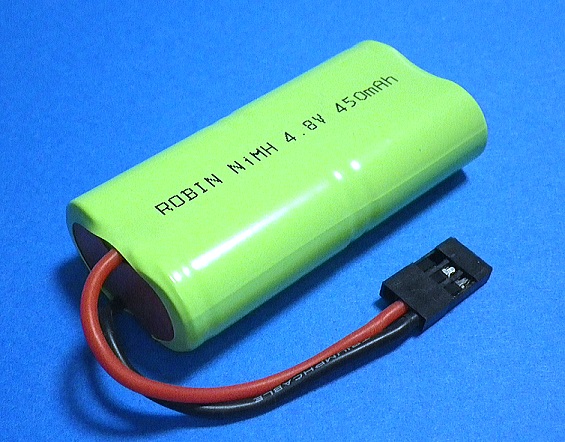 ROBIN 受信機用 NiMh 4.8V 450mAh 平長型 緑 R／C ネット