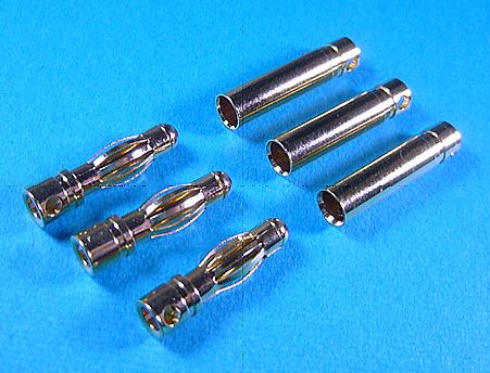 ROBIN 4.0mm 金コネクター オスメス３個セット