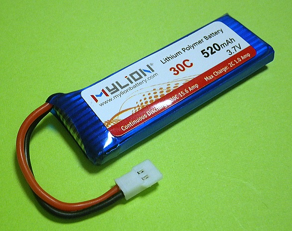 YGS 30-60C放電 3.7V520mAh 青 Molex (白）