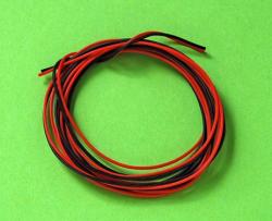 シリコンワイヤー (30AWG) 赤・黒 各1m計2m
