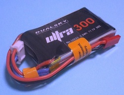Dualsky 50C放電 11.1V300mAh XP03003ULT 黒