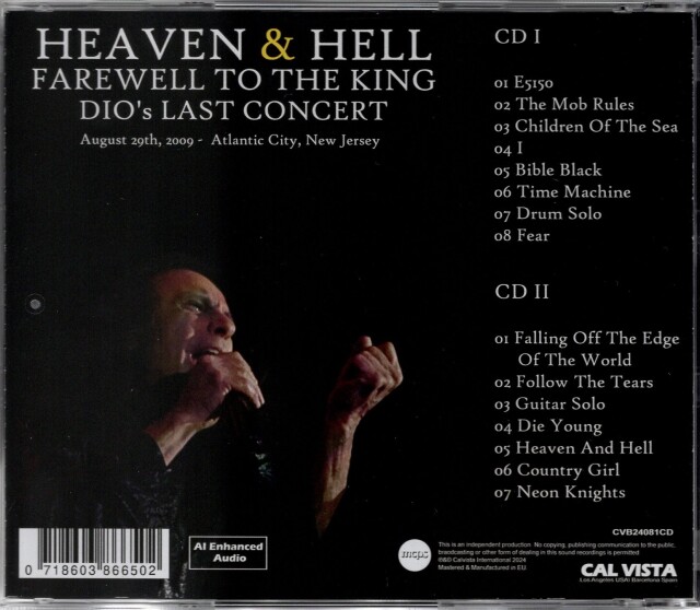 Heaven & Hell 2007 ライブCD 2枚組 Black Sabbath、ディオ期の名盤