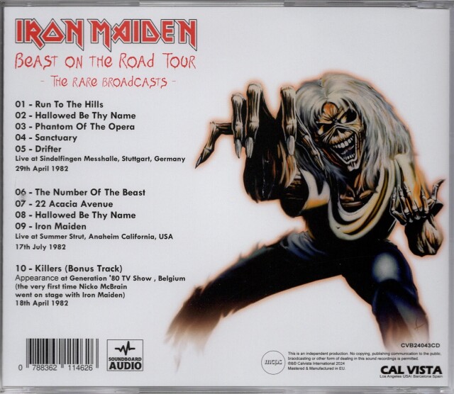 IRON MAIDEN (UK) / Beast On The Road Tour - The Rare