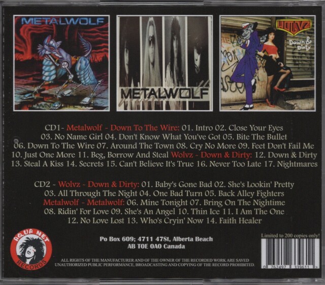 METALWOLF (US) / WOLVZ (US) / Complete Discography (2CD
