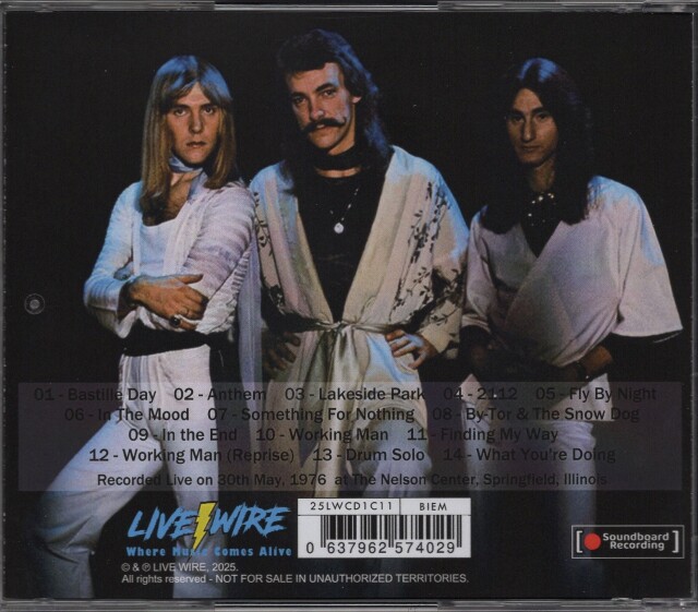 RUSH (Canada) / 2112 Live (collector's item)