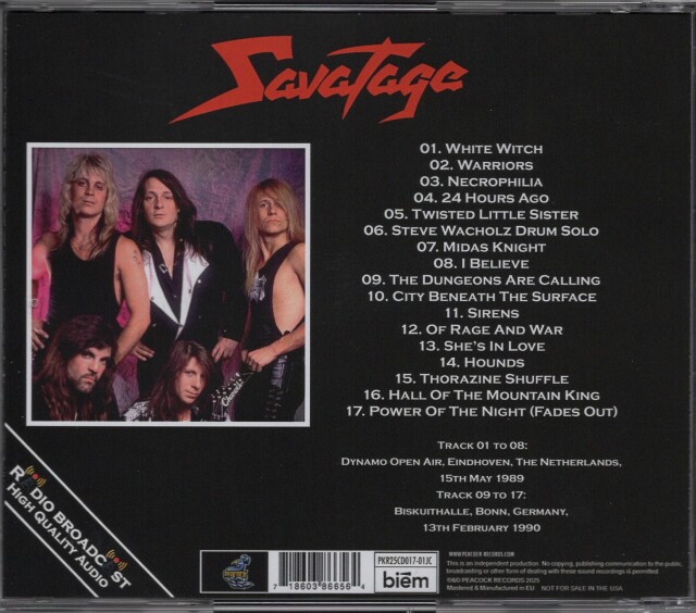 SAVATAGE (US) / Gutter Ballet Tour - Volume I: European Tour 1989
