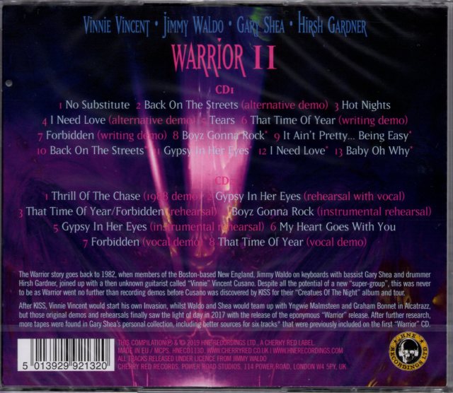 WARRIOR featuring Vinnie Vincent, Jimmy Waldo, Gary Shea, Hirsh