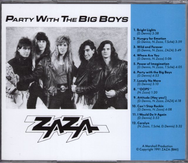 ZAZA   ニール・ザザ／PARTY WITH THE BIG BOYS Zaza – Party With The Big Boys – CD (Album), 1991 [r8555431