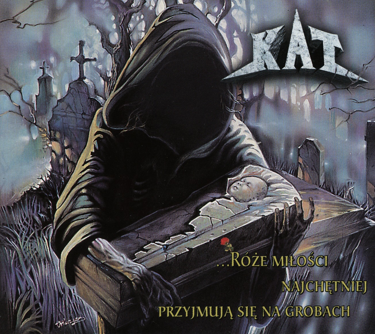 KAT/...ROZE MILOSCI NAJCHETNIEJ PRZYJMUJA SIE NA GROBACH